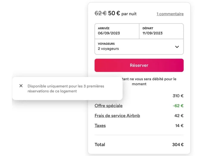 Capture d'écanr campagne Airbnb