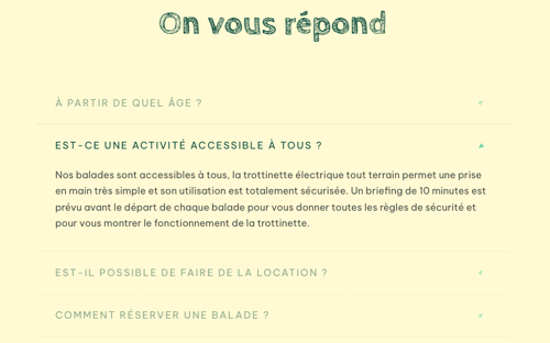 Exemple de module FAQ pour NAtura Trott