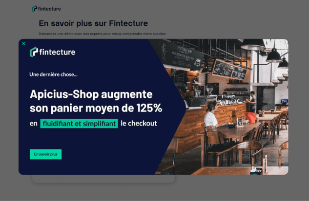 Une belle popup avec Fintecture
