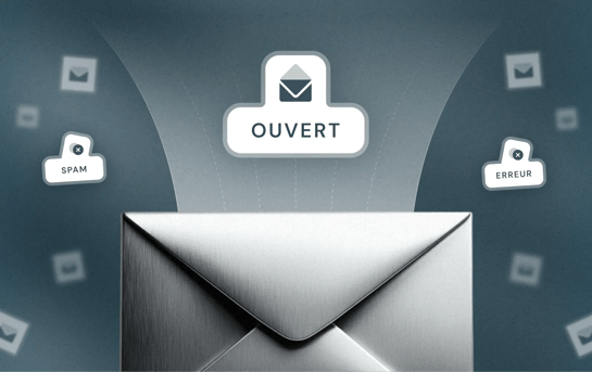 Illustration qui représente des mails ciblé avec une bonne délivrabilité