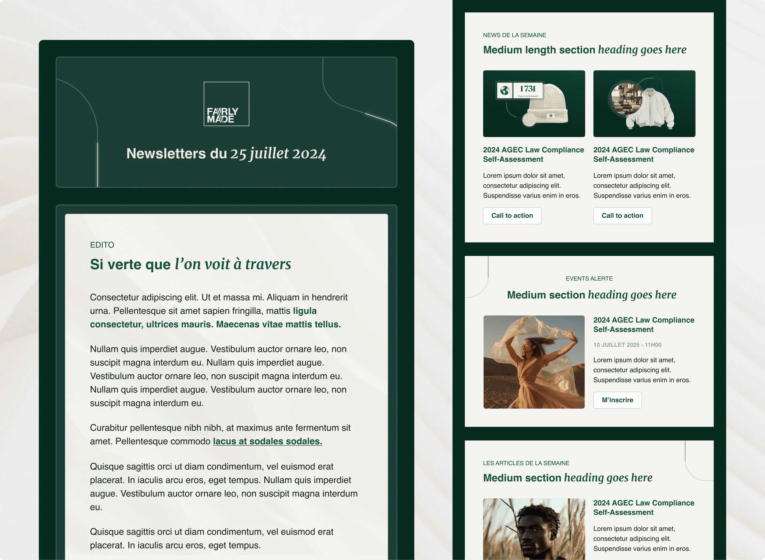 modèle email Fairly Made