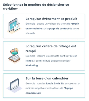 Exemple de critère de déclenchement