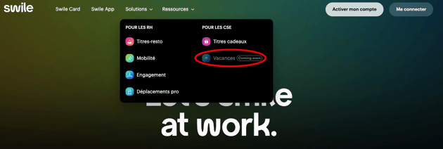 Exemple de badge menu Swile