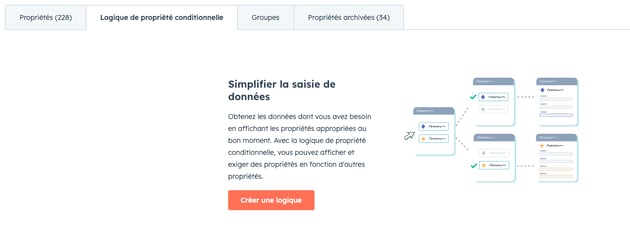 Comment paramétrer les propriétés conditionnelles