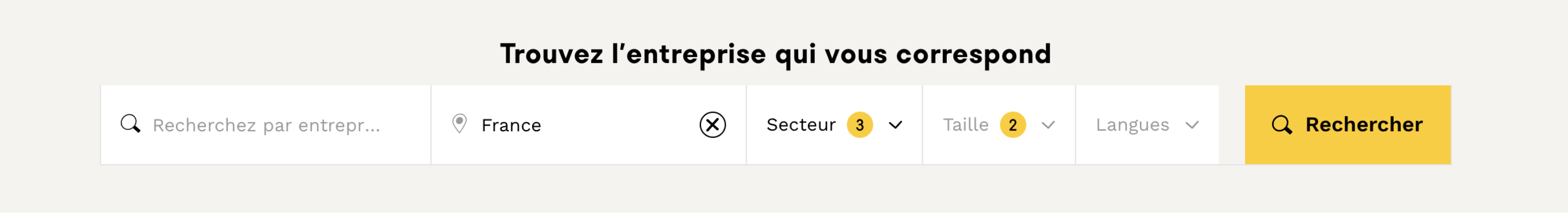 Filtre intelligent sur le site Welcome to the Jungle
