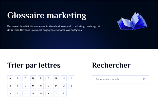 Exemple de HubDB pour le Glossaire de Make the Grade