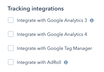 Différentes intégrations HubSpot pour Google Analytics