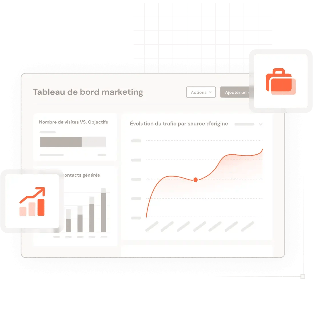 Tableau de bord marketing sur HubSpot