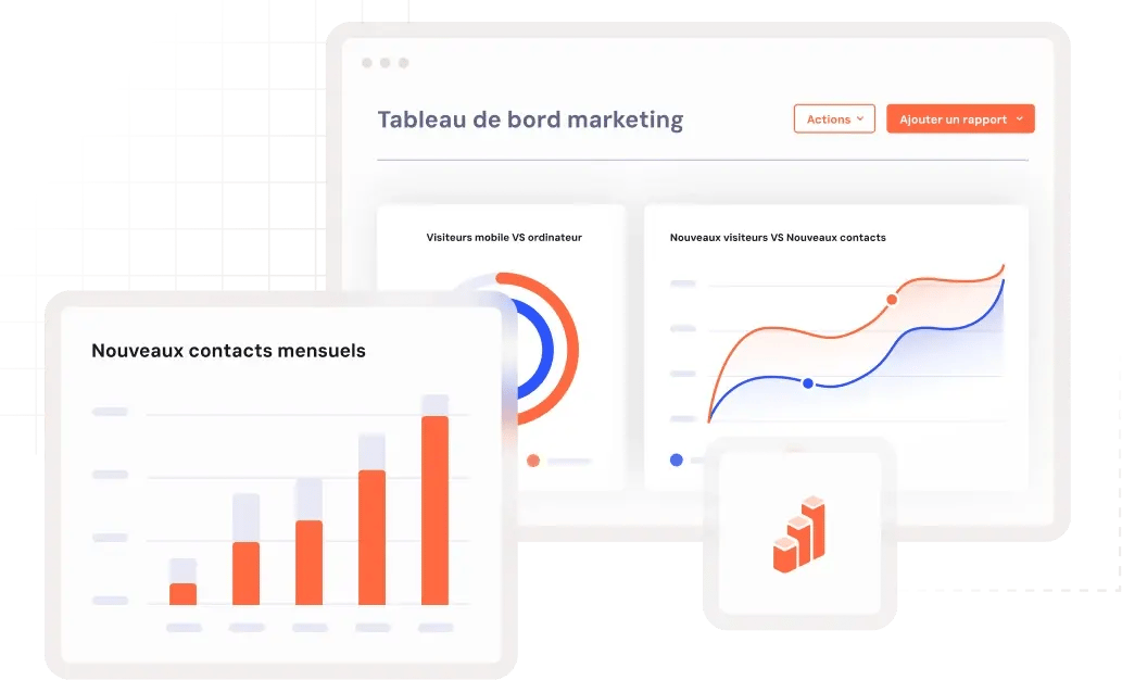 Illustration dashboard marketing