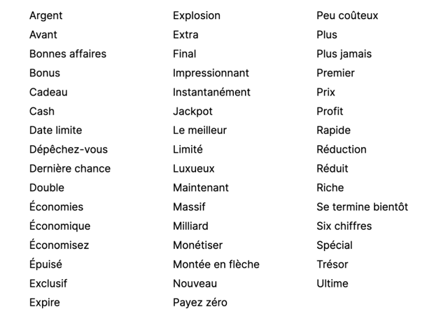 Les mots magiques de cupidité