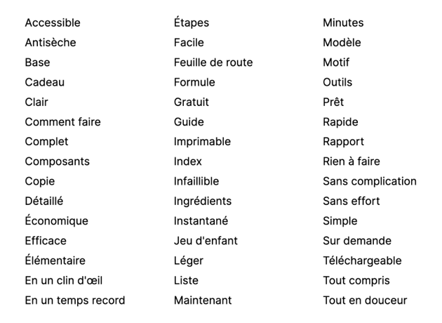 Liste des mots du champ lexical de la paresse