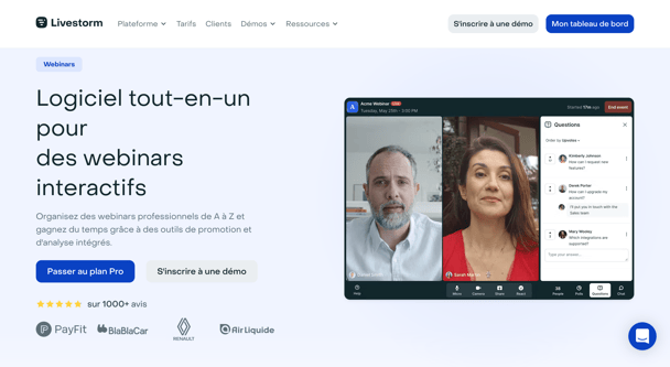 le logiciel Livestorm pour créer des webinaires performants 
