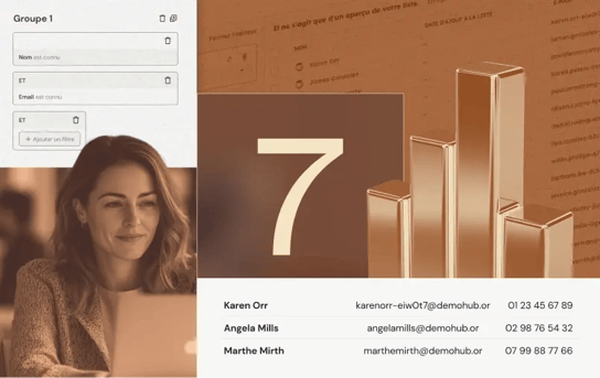 illustration d'une segmentation de liste de contacts en 7 étapes