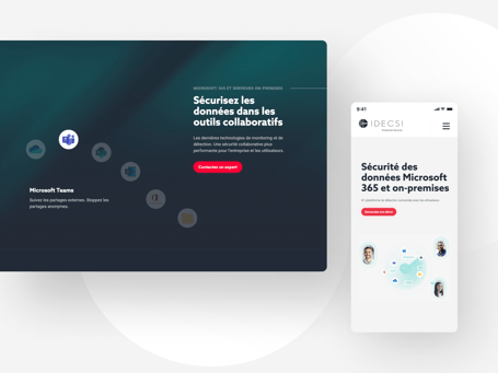 Exemple de moddboard web design de l'entreprise IDECSI