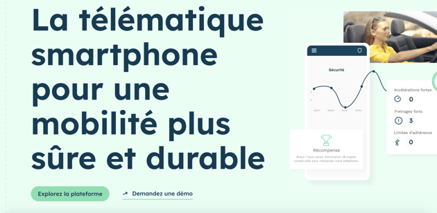 Page d'accueil du site internet de l'entreprise DriveQuant