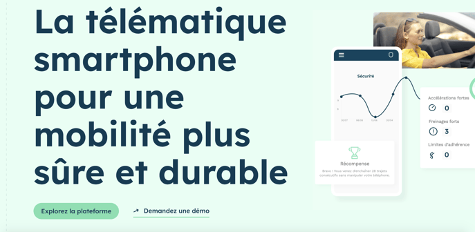 Page d'accueil du site internet de l'entreprise DriveQuant