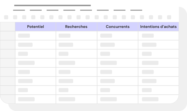 Illustration d'un tableau SEO