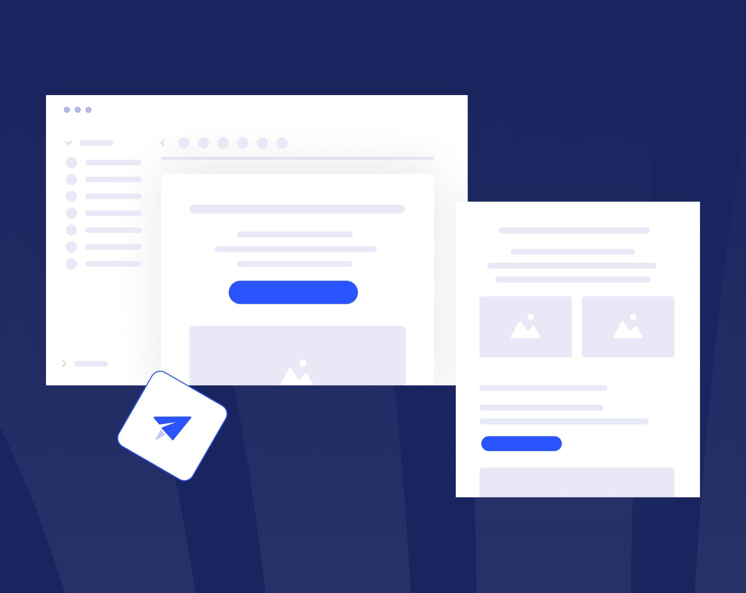 Illustration fictive d'un email marketing