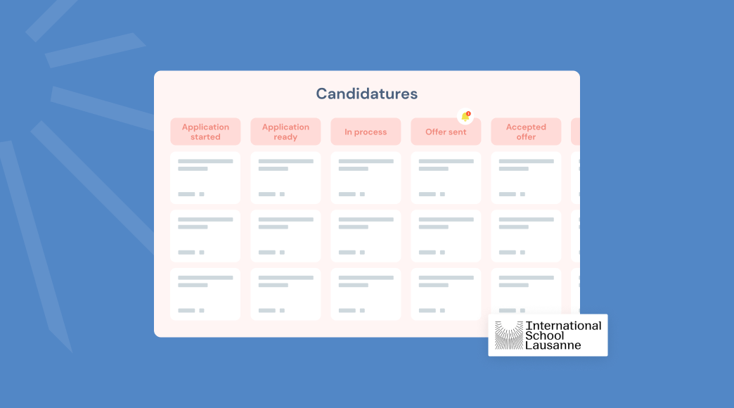 Visual representing application tracking for ISL client case