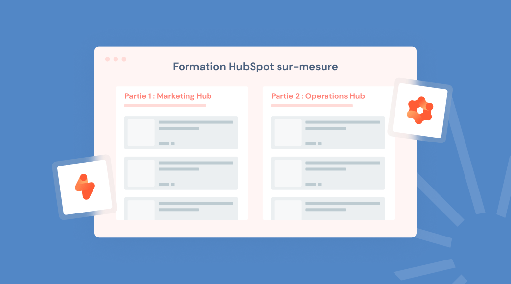 Visual that represents the 2 HubSpot training courses given to our customer ISL