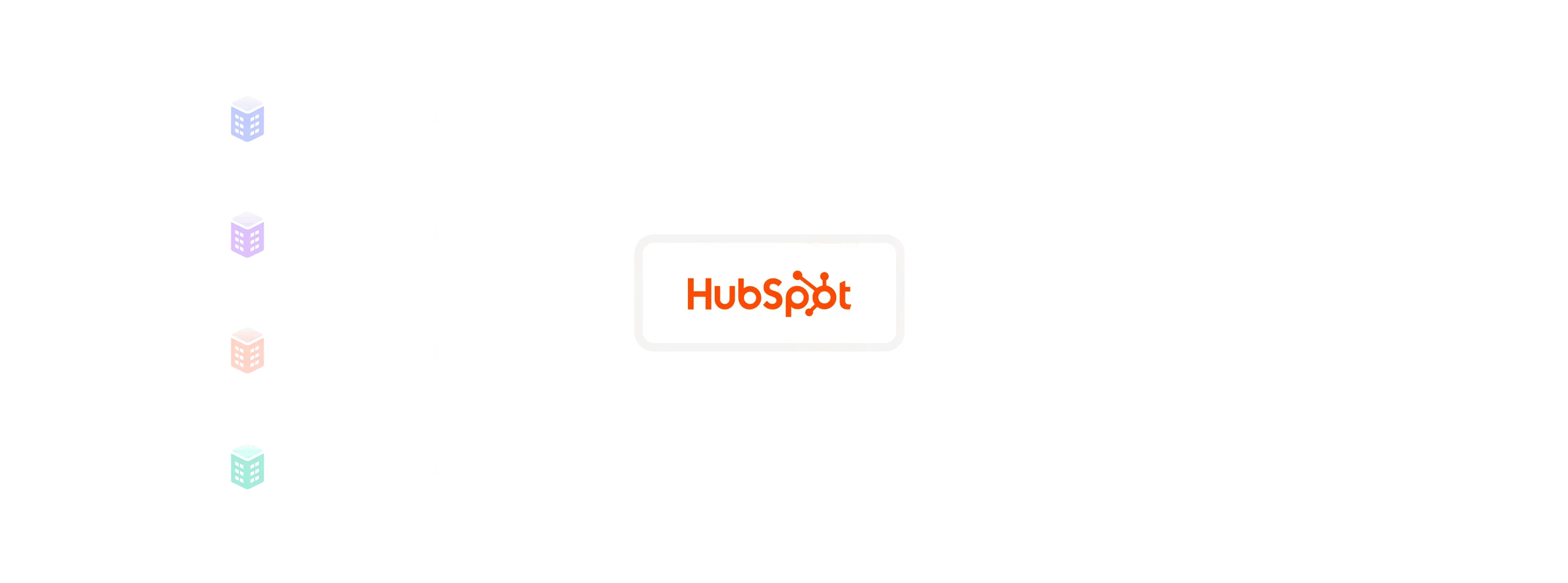 Illustration de quatre entités d'un cabinet de conseil réunies dans un CRM HubSpot commun.