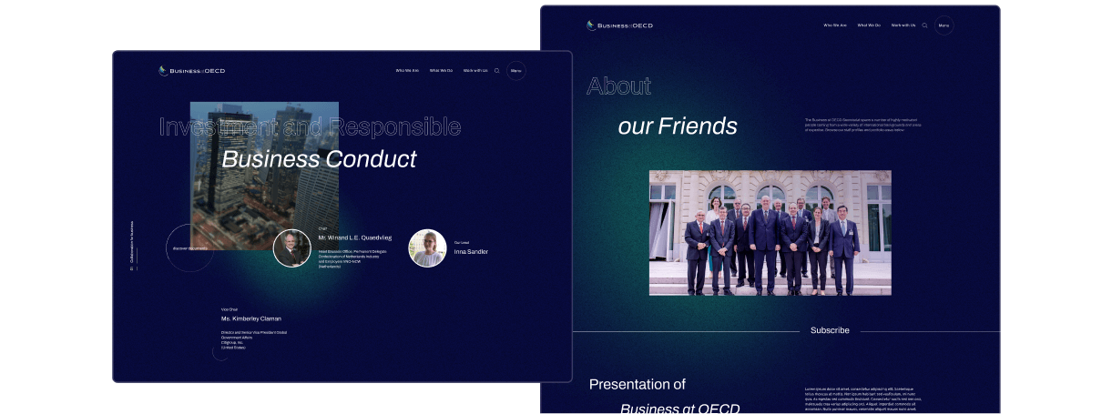 Refonte de site internet pour Business at OECD