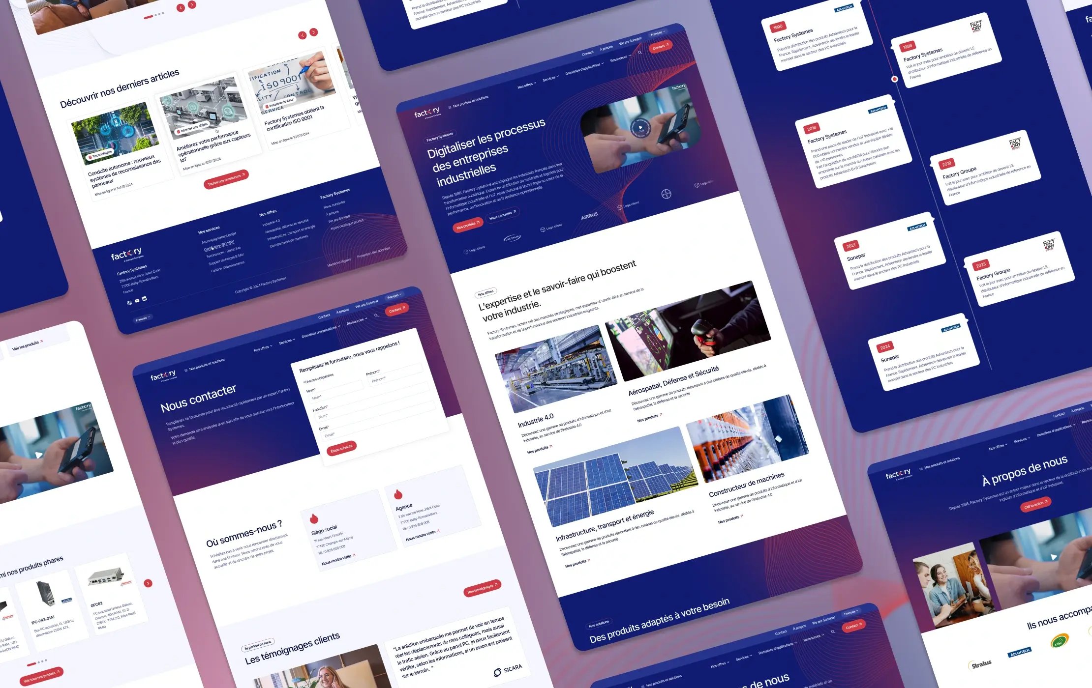 Visuel pages site Factory Systemes