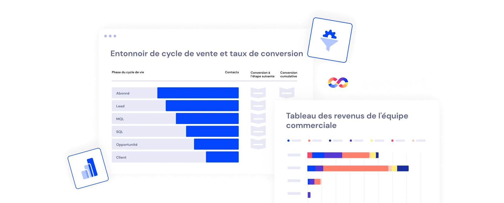 Hero section pour le site Lucky Cart