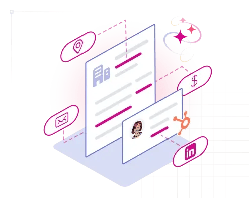Illustration qui représente les agents IA HubSpot.