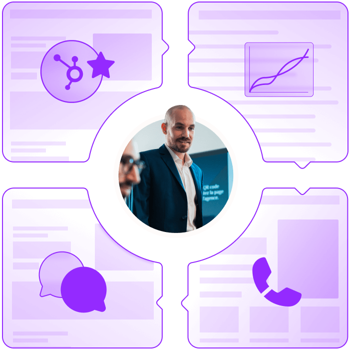 visuel des 4 expertises du support client