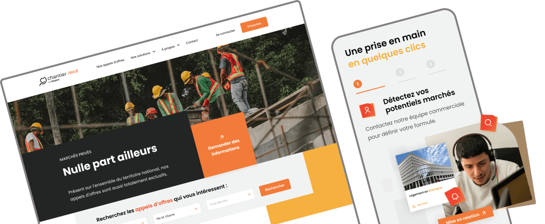 Chantier Privé, illustration du site