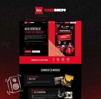 Miniature du cas client ibis RockCorps pour une refonte de site web