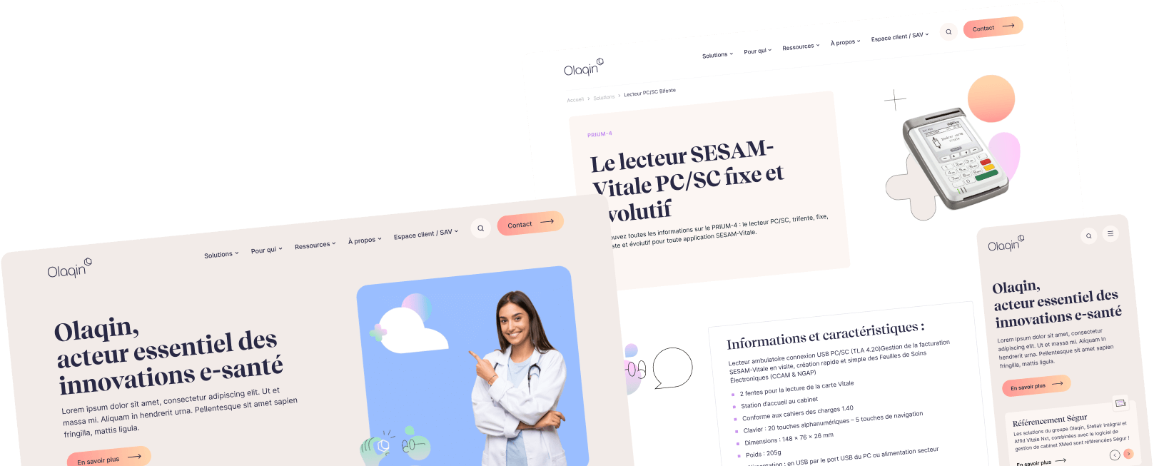 Refonte du site Olaqin avec nouvel univers graphique