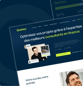 Refonte de site internet et de landing pages pour Qwincy