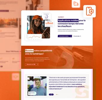 Illustration du site web réalisé pour Sinari