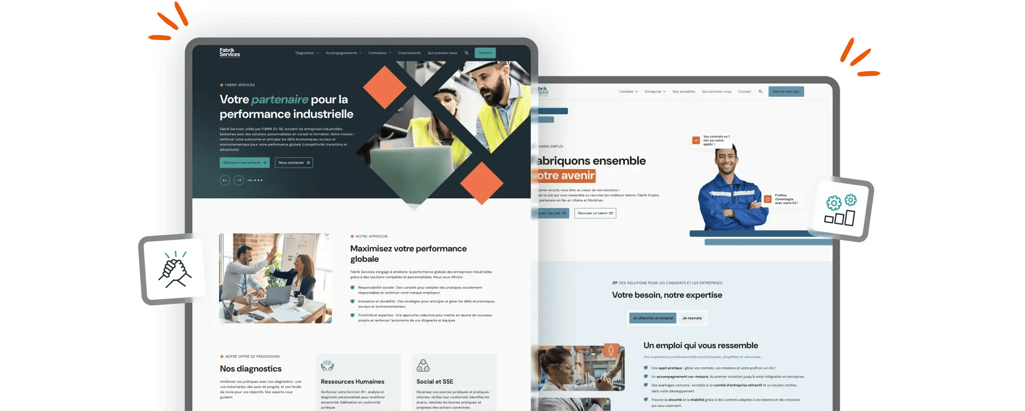 Visuels site web Fabrik Service
