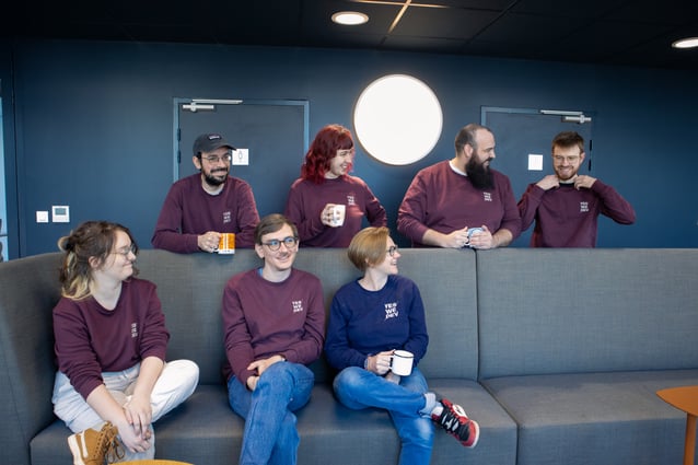 une partie des équipes yes we dev à leur arrivée