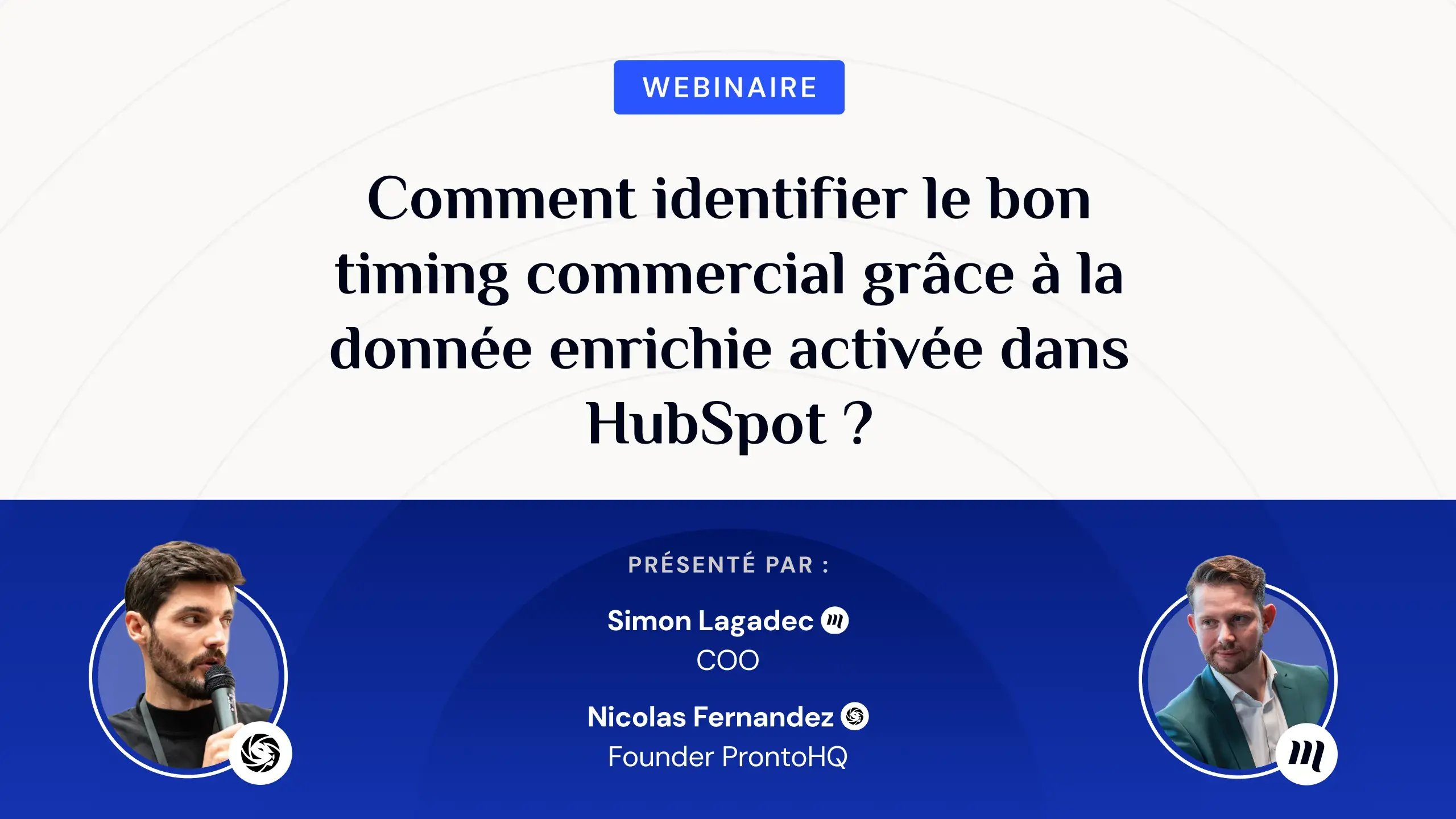 Miniature du webinaire : la photo de Nicolas et de Simon, et le titre du webinaire en haut.