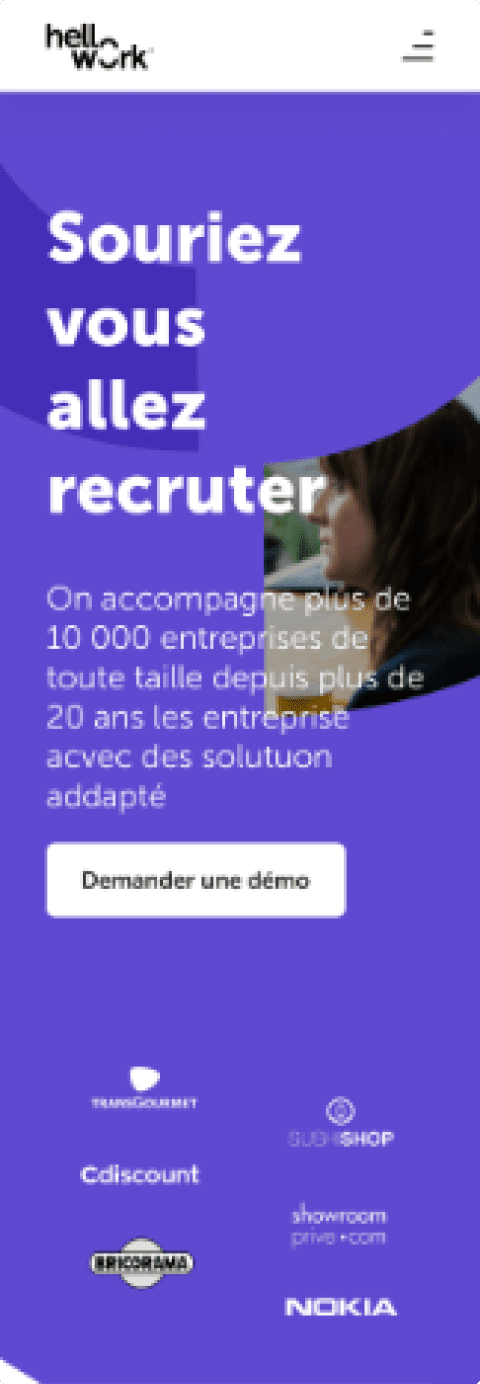 Page web responsive Hellowork