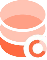 Trois cercles empilés et une icône représentant le chargement.