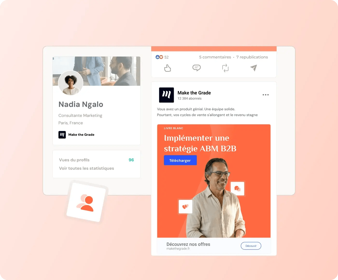 Template LinkedIn comme canal d'acquisition