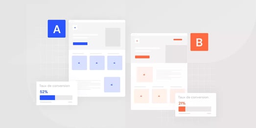 Visuel sui montre un A/B test sur une page web