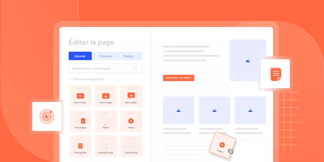 Visuel de l'interface d'édition de contenus 