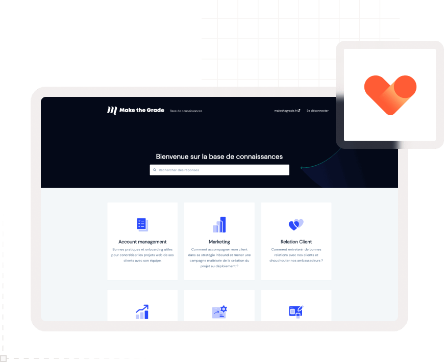 Illustration base de connaissances HubSpot