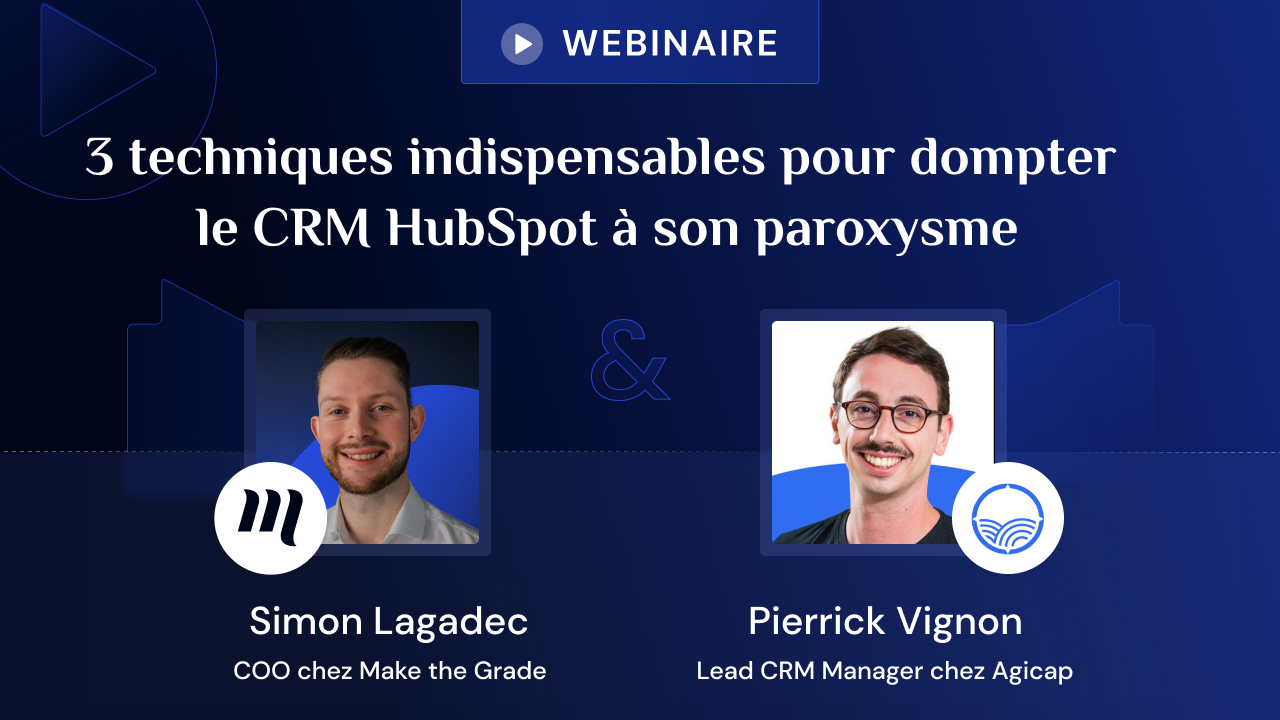 Replay webinaire CRM HubSpot