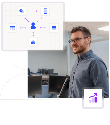 Illustration représentant stratégie omnicanale