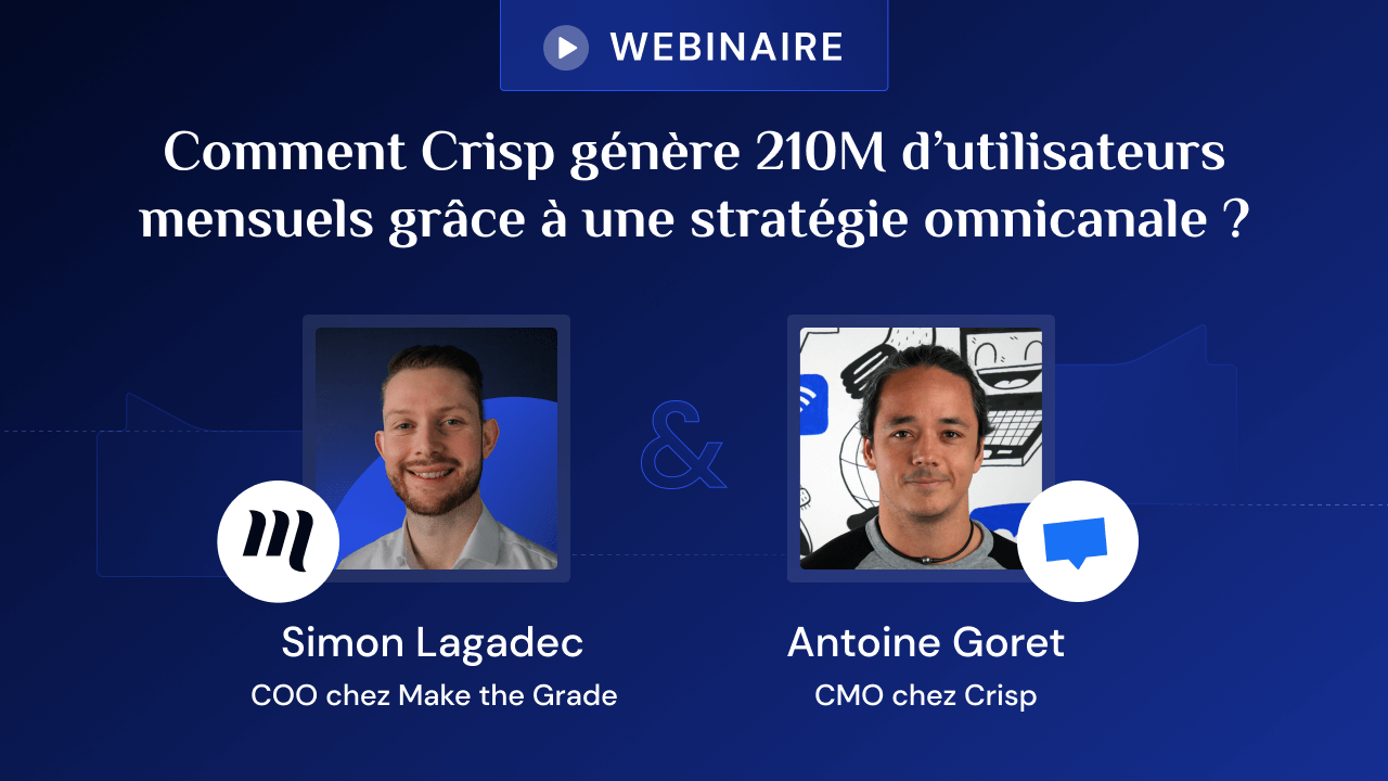 Replay : Comment Crisp génère 210M d’utilisateurs mensuels grâce à une stratégie omnicanale ?