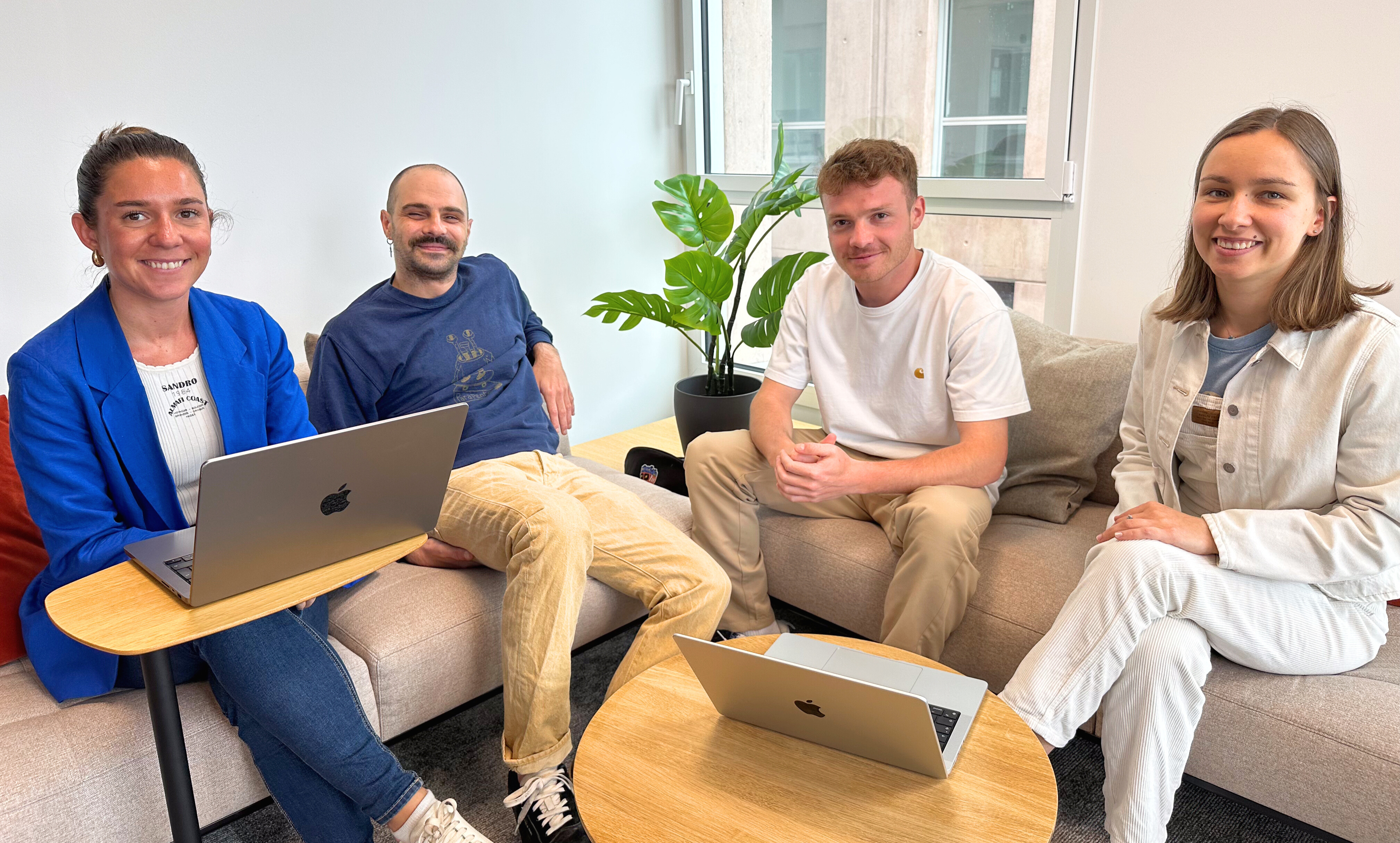 Clara, Alan, Théo et Marion en plein atelier 