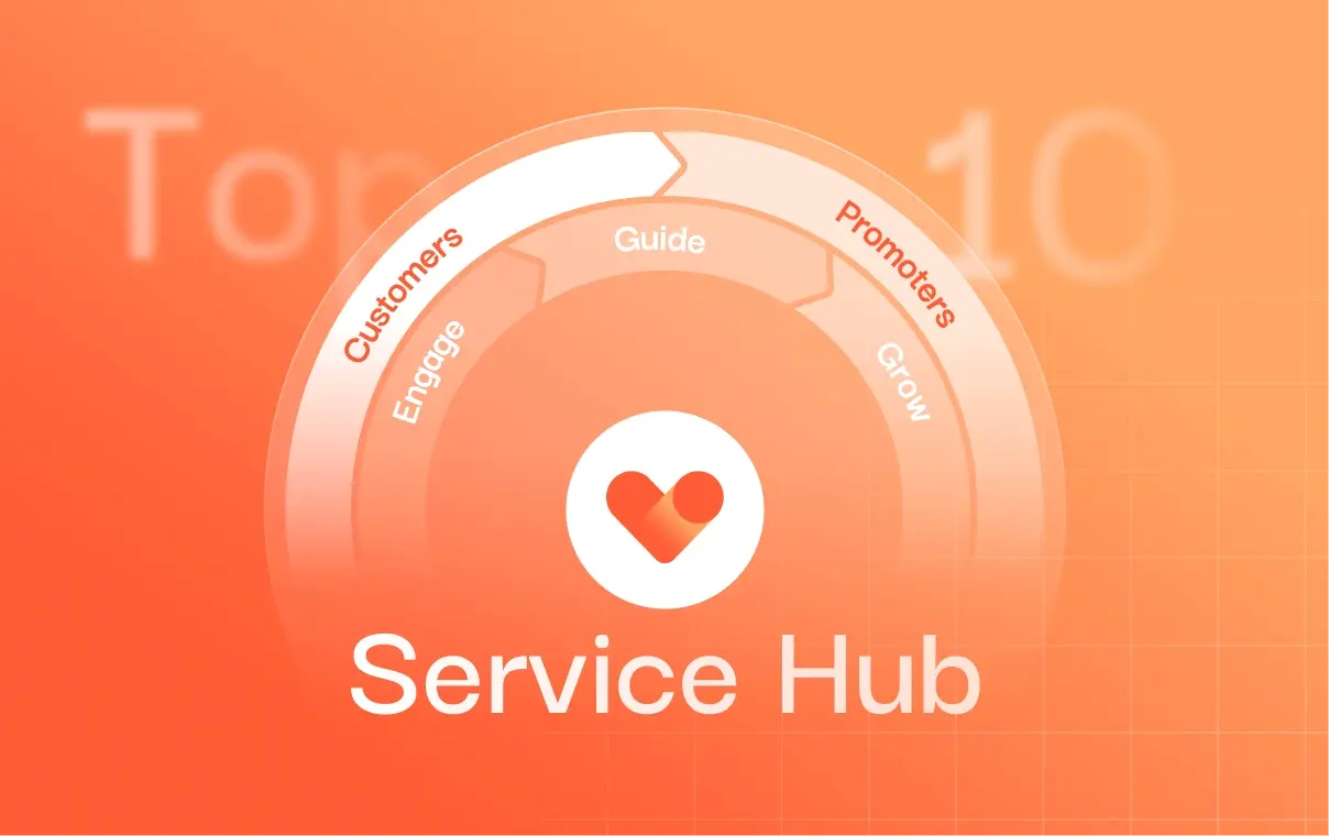 Illustration mettant en avant les fonctionnalités du Service Hub