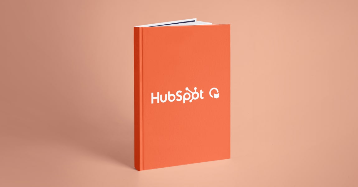 Livre avec logo hubspot